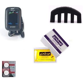 موالف الكمان الاحترافي من إينو ميوزيك، شاشة LCD ملونة، مشبك سهل التحكم على موالف الكمان الدقيق مع روزين ومجموعة كتم الصوت in Kuwait