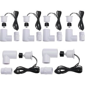 SS2 Float Switch L-Shape with 3/4 Inch Adaptor and 6Ft Wire Water Float Switch for HVAC Drain Pan Condensate Outlet