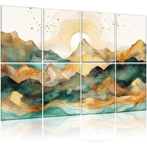 8 Pack Art Acoustic Panels Soundproof Wall Panels, Decorative Sound Dampening Panels Self Adhesive Sound Absorbing Panels for Home Office Gaming Room, 48X32Inches