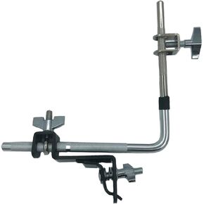 Cowbell Mount Holder with Bass Drum Hoop Mount Clamp, 3/8" Percussion Cowbell Mount Extension Rod Cowbell Clamp Cowbell Tambourine Mounting Bracket for Bass Drum Set Hardware Accessories