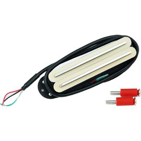 Guyker Alnico 5 Double Rails Guitar Humbucker Pickup, Single-Coil-Sized Pickups 9K Replacement Part for Electric Guitar, FHO10A5 Black