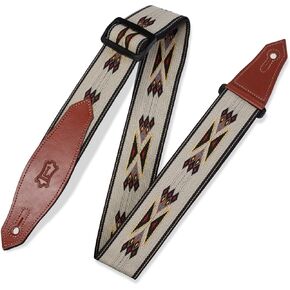 Levy's Leathers MSSN80-TAN Polypropylene Jacquard Weave Guitar Strap, Tan,Medium