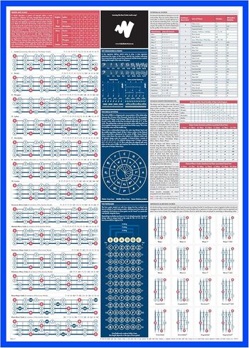 The Really Useful Bass Guitar Poster - Master Bass Guitar Music Theory with Our Fully Illustrated Poster - Get Creative & Compose Your Own Music - Perfect for Beginners | A1 Size - Folded Version in Saudi Arabia