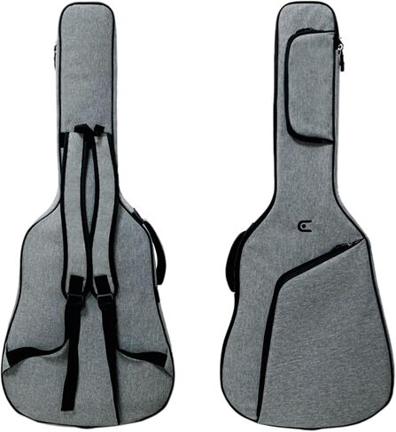 36 Inch Acoustic Guitar Bag Guitar Case Soft Guitar Gig Bag Adjustable Straps Grey in Saudi Arabia