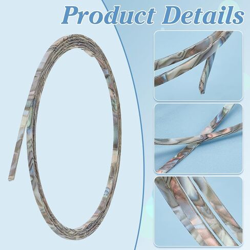 PH PandaHall 2pcs Binding Purfling Strip 1650x6x1.5mm Plastic Imitation Shell Guitar Binding Purfling Strip Guitar Binding Edge Trim for Acoustic Classical Guitar, Gray in Saudi Arabia