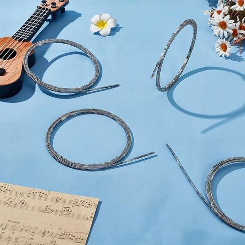 PH PandaHall 2pcs Binding Purfling Strip 1650x6x1.5mm Plastic Imitation Shell Guitar Binding Purfling Strip Guitar Binding Edge Trim for Acoustic Classical Guitar, Gray in Saudi Arabia