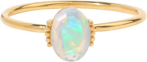 حلقة YoTreasure الصلبة من الذهب الأصفر عيار 14 قيراط والإسبنيل الأسود والعقيق الإثيوبي والعقيق والرودوليت in Kuwait