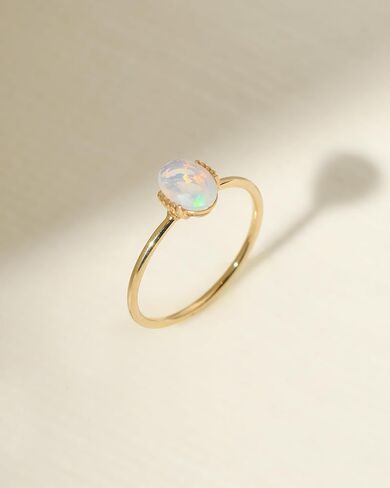 حلقة YoTreasure الصلبة من الذهب الأصفر عيار 14 قيراط والإسبنيل الأسود والعقيق الإثيوبي والعقيق والرودوليت in Kuwait