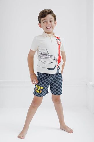 Disney Lion King Mickey Mouse Cars Polo Shirt and Shorts Outfit Set Toddler to Big Kid in Kuwait