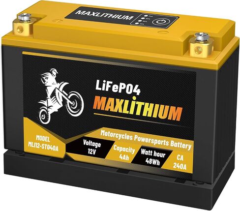 12V Lithium Motorcycle Battery 3.5Ah 210CA Smart BMS, Replacement YTX7L-BS/YTX5L-BS/YTX4L-BS/YTZ6-BS/YTZ7S-BS Battery, Compatible with Small Street Bikes, Motorcycle, Scooter, Lawn Mowers in Saudi Arabia
