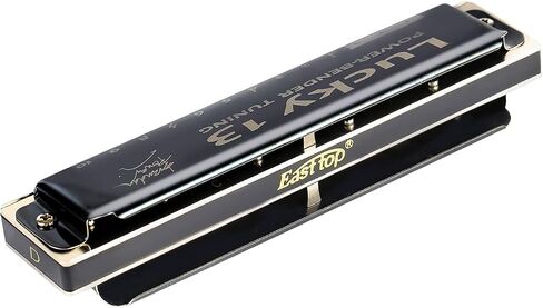 East top Lucky 13 Bass Plus Blues Harmonica 13 Holes Diatonic Harp Mouth Organ Professional Musical Instruments PowerBender C key for Adults in Kuwait
