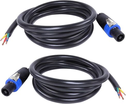 1 Pack 10 Feet Pro Road Tour 4 Conductor Speakon Cable - 12 Gauge Speak-On to 4-Wire Cables for Chuchero, Tweeters, Mids Wiring (4 Conductors, 10Ft.) in Kuwait