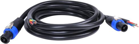 1 Pack 10 Feet Pro Road Tour 4 Conductor Speakon Cable - 12 Gauge Speak-On to 4-Wire Cables for Chuchero, Tweeters, Mids Wiring (4 Conductors, 10Ft.) in Kuwait