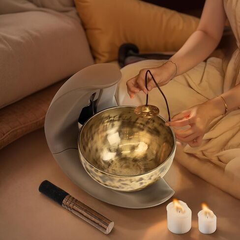 Automatic Singing Bowl for Meditation, Yoga, Mindfulness, Sleep and Energy Healing, Sound Therapy, Handmade in Nepal,Automatic Percussion (Automatic Singing Bowl Set) in Saudi Arabia