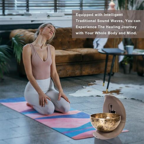 Automatic Singing Bowl for Meditation, Yoga, Mindfulness, Sleep and Energy Healing, Sound Therapy, Handmade in Nepal,Automatic Percussion (Automatic Singing Bowl Set) in Saudi Arabia