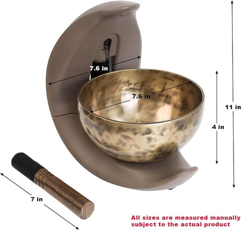 Automatic Singing Bowl for Meditation, Yoga, Mindfulness, Sleep and Energy Healing, Sound Therapy, Handmade in Nepal,Automatic Percussion (Automatic Singing Bowl Set) in Saudi Arabia