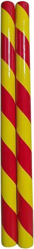 Wooden Round Sticks for Rhythm Sticks, Percussion Instruments, Can Be Used for Chinese Chaoshan Dance Sticks, Double Stick Dance Round Sticks, Dance Mallet (Reddish Yellow, 15 Inch) Pair in Saudi Arabia