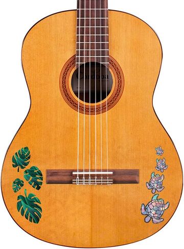PLIGREAT 2 Pack Guitar Guard Decal Removable Sea ​​Turtle Leaf Guitar Board Decal for Acoustic Guitars Electric Guitars Bass Decor Guitar Side Panel Decals DIY Guitar Decoration in Saudi Arabia
