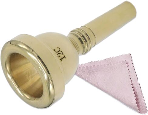 CashBeat 6 1/2AL Gold Plated Small Shank Trombone Mouthpiece, Euphonium Mouthpiece for Superior Sound, Compatible with Baritone and Tenor Trombone, Brass Instrument Accessories in Kuwait