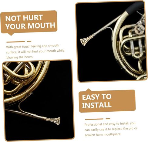 SAFIGLE Brass Instrument Mouthpieces French Horn Professional Horn Copper Alloy Horn Musical Instruments For Beginners Horn Supply Horn Practice Durable Horn Bbl Speaker in Kuwait