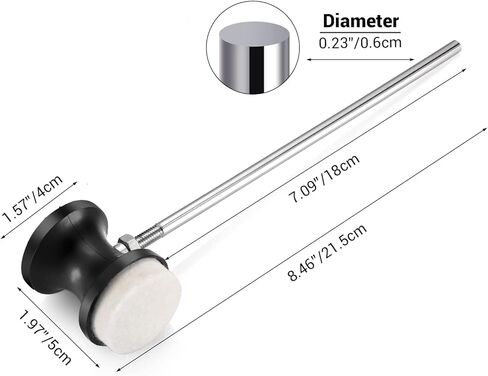 Facmogu 2PCS Dual Sided Bass Drum Pedal Beater, Bass Drum Pedal Beater for Percussion Instrument Accessory Part, Bass Drum Pedal Hammer with Stainless Steel Shaft for Kick Drum Pedal in Kuwait