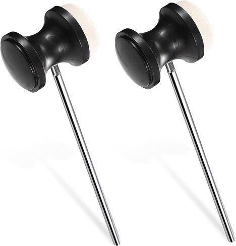 Facmogu 2PCS Dual Sided Bass Drum Pedal Beater, Bass Drum Pedal Beater for Percussion Instrument Accessory Part, Bass Drum Pedal Hammer with Stainless Steel Shaft for Kick Drum Pedal in Kuwait