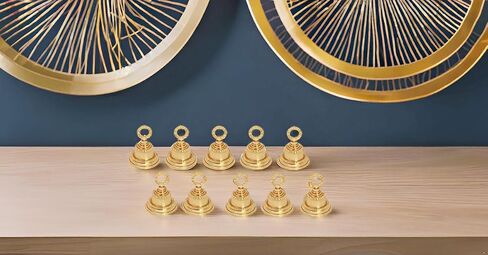 Wonderlist Handicrafts بارتفاع 2 بوصة أجراس نحاسية هندية أجراس جلجل لديكور باب المنزل، والحرف اليدوية، والدقات، وديكور عيد الميلاد، وأجراس الحيوانات الأليفة البقرة وأجراس عيد الميلاد الحرفية لتزيين عيد الميلاد (2) in Kuwait