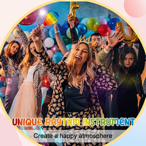 24 Pcs Maracas Hand Percussion Rattles 7.87 Inch Wooden Rumba Shaker Maracas for Adults Kids Maracas Musical Instrument Mexican Fiesta Wood Maracas(Mexican Color & Coloful) in Saudi Arabia