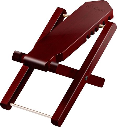 Ortega Guitars Wooden Classical Foot Rest Stool-Made of Solid Birch-Adjustable Height-Wine Red (OWFS-1WR) in Saudi Arabia