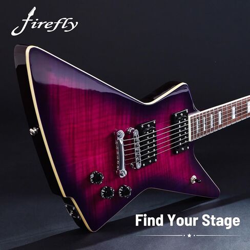 Firefly FFLX Solid Body Electric Guitar,Mahogany Guitar body,Stainless steel and ball end frets,rosewood fretboard(White Color) in Saudi Arabia