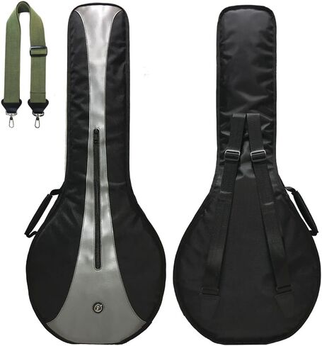 حافظة بانجو، حقيبة بانجو، قماش أكسفورد مقاوم للماء 600D، مبطن بالقطن، حزام حقيبة الظهر، معبأة بحزام بانجو (أسود) in Kuwait
