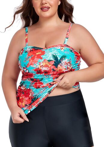 Ocean Blues Women's Bandeau Tankini Top Plus Szie Tankini Top No Bottom in Kuwait