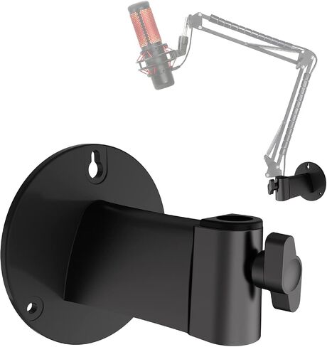 Wall Mount Boom Arm - Wall Mount Microphone Holder for Stand, Vertical Surface Mount and Freely Swiveling Metal Wall Mount Clip Suitable for Saves the Desk Space, Mic Stand Accessories by YOUSHARES in Kuwait
