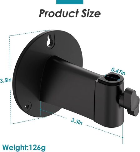 Wall Mount Boom Arm - Wall Mount Microphone Holder for Stand, Vertical Surface Mount and Freely Swiveling Metal Wall Mount Clip Suitable for Saves the Desk Space, Mic Stand Accessories by YOUSHARES in Kuwait