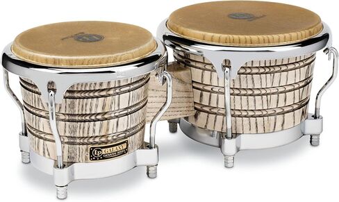 Latin Percussion LP Galaxy Giovanni Series Bongos - Natural/Chrome Natural 8.625-inch in Saudi Arabia