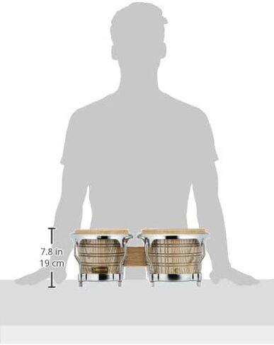Latin Percussion LP Galaxy Giovanni Series Bongos - Natural/Chrome Natural 8.625-inch in Saudi Arabia