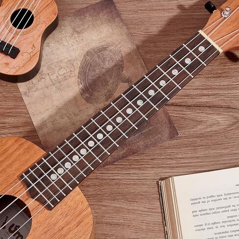 AHANDMAKER Dot Fret Markers Guitar Fretboard Stickers, 32 PCS Round Fretboard Inlay Adhesive Stickers Guitar Fretboard Inlay Adhesive Stickers for 6 Strings Guitars Bass Electric Guitars in Saudi Arabia