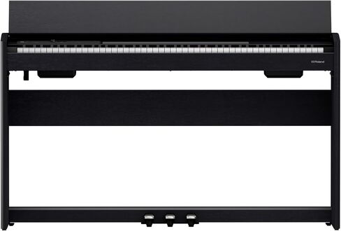Roland F701 Digital Pianos - Contemporary Black Bundle with Headphones, Instructional Book, Online Piano Lessons, Austin Bazaar Piano DVD, and Polishing Cloth in Saudi Arabia