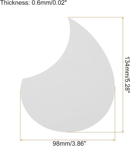 MECCANIXITY 5 Pcs Acoustic Guitar Pickguard Guitar Guard Plate Fit 36 Inch Self Adhesive Right Handed Acoustic-Electric Guitar Parts 98x134mm Water Drop Shape White in Saudi Arabia