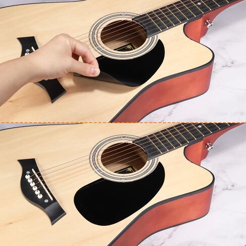 MECCANIXITY 5 Pcs Acoustic Guitar Pickguard Guitar Guard Plate Fit 36 Inch Self Adhesive Right Handed Acoustic-Electric Guitar Parts 98x134mm Water Drop Shape White in Saudi Arabia
