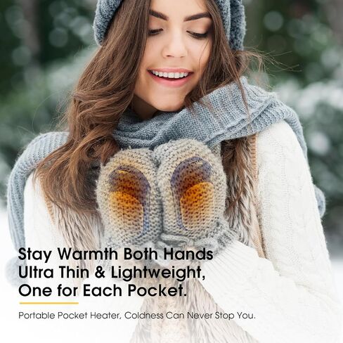 AI Hand Warmers Rechargeable 2 Pack, 6000mAh Electric Hand Warmers, AI Smart Chips 20Hrs Long Safe Heat, Portable Pocket Heater, Gifts for Christmas, Outdoor, Golf, Hunting, Camping Accessories-Pink in Saudi Arabia