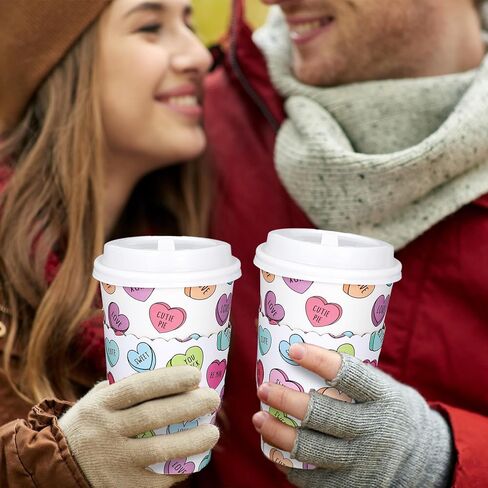 Whaline 50Pcs Fall Thanksgiving Pumpkin Disposable Coffee Cups with Lids and Sleeves Pink-Orange Pumpkin Paper Drinking Cups for Autumn Restaurant Travel Business Supplies in Saudi Arabia