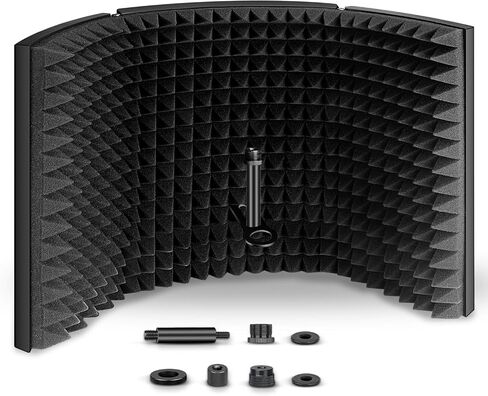 Aokeo Professional Studio Recording Microphone Isolation Shield,Suitable for Blue Yeti and Any Condenser Microphone Recording Equipment（AO-403） in Saudi Arabia