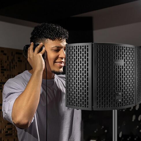 Aokeo Professional Studio Recording Microphone Isolation Shield,Suitable for Blue Yeti and Any Condenser Microphone Recording Equipment（AO-403） in Saudi Arabia