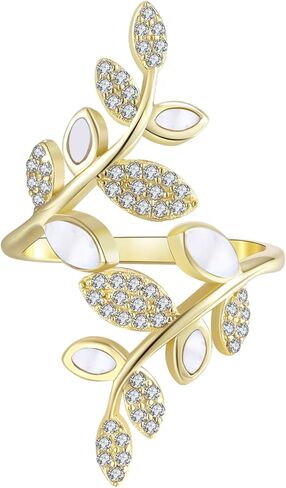 Wrap Ring s925 Sterling Silver Dainty Zirconia Adjustable Open Ring Promise Rings Birthday Jewelry Gifts for Women Her Mom Christmas in Kuwait