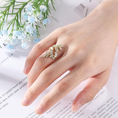 Wrap Ring s925 Sterling Silver Dainty Zirconia Adjustable Open Ring Promise Rings Birthday Jewelry Gifts for Women Her Mom Christmas in Kuwait