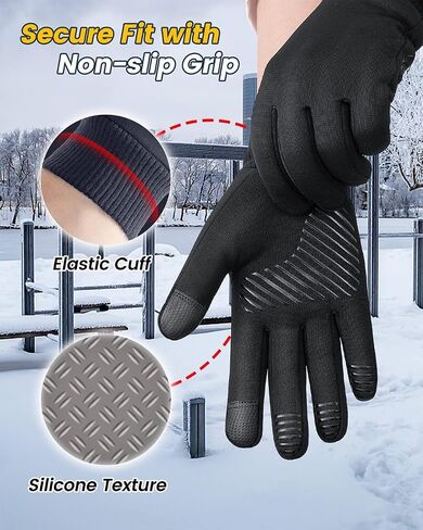 Winter Gloves for Men Women Cold Weather - Touchscreen Gloves for Running in Saudi Arabia
