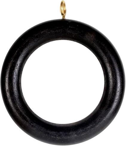 Premium Wooden Curtain Rings for Window and Door Decoration (24 Pieces) Wood Drapery Rings | Inner Dia 1.75 Inch and Outer Dia 2.5 Inch | Rosewood, Brown, TR-CR-01 in Saudi Arabia
