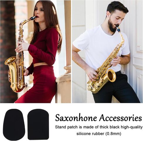 Molain 108 Pack Sax and Clarinet Mouthpiece Pads, Black 0.8mm Mouthpiece Patches Alto Tenor Oval Square Shape Adhesive Mouthpiece Pads Accessories for Beginners Musicians in Saudi Arabia