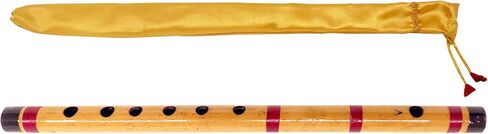 Key A Scale Bamboo Flute with Pink Lines Handmade Bamboo Musical Instrument (40 cm) in Kuwait